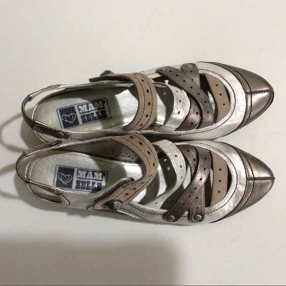 Mam’Zelle silver leather upper closed toe sandal - Picture 4 of 7